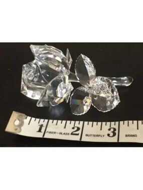 Swarovski 🌹THE ROSE with DEW DROPS “Secret Garden” Crystal Figurine Paperweight